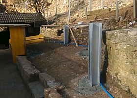 Umbau der Stützmauer