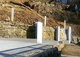 Umbau der Stützmauer