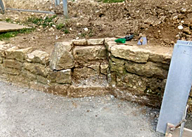 Umbau der Stützmauer