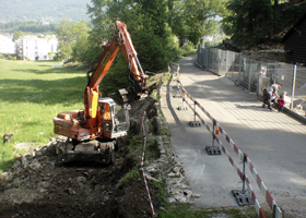 Bagger im Einsatz