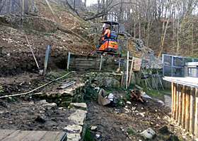 Umbau der Stützmauer